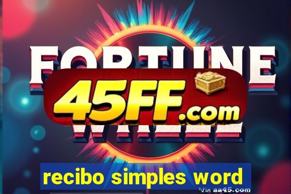 recibo simples word